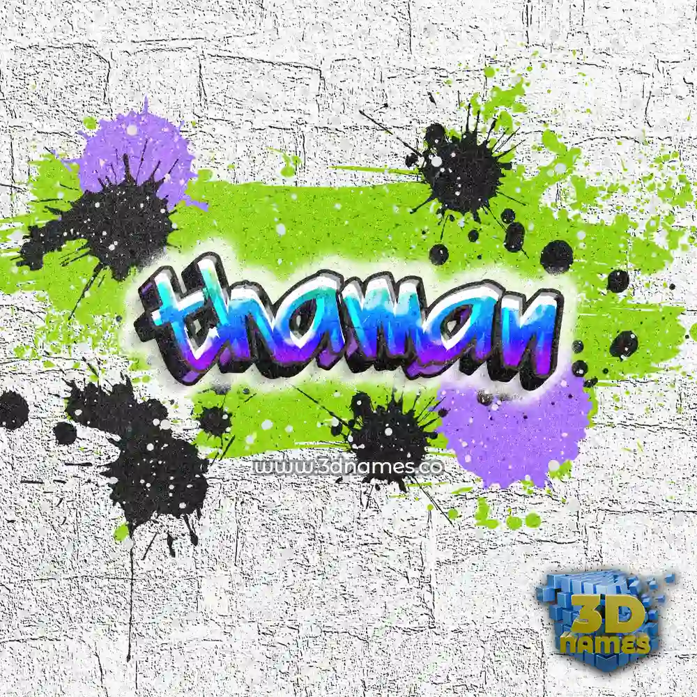 thaman in Graffiti Grunge style - 3D name wallpaper