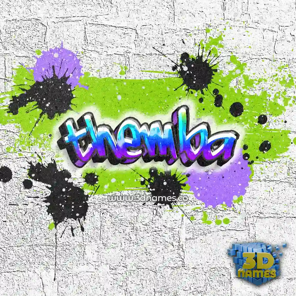 themba in Graffiti Grunge style - 3D name wallpaper