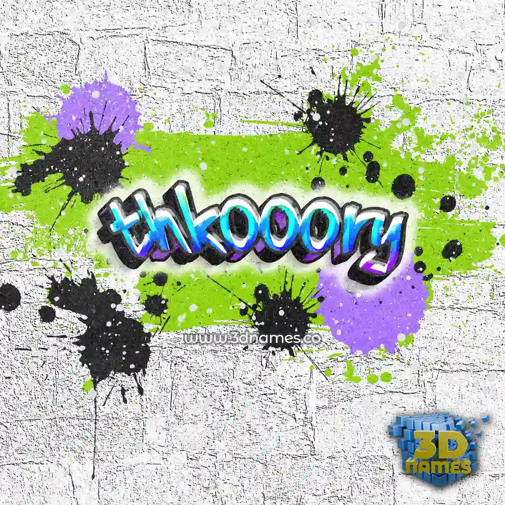thkooory in Graffiti Grunge style - 3D name wallpaper