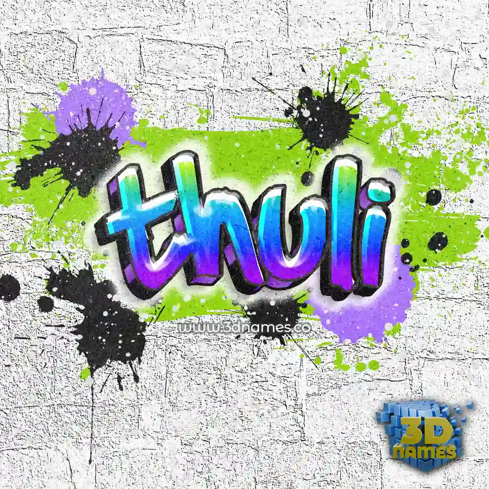 thuli in Graffiti Grunge style - 3D name wallpaper