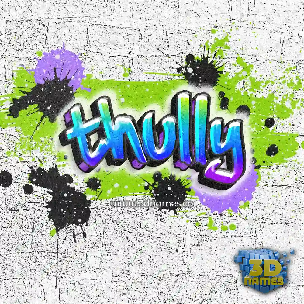 thully in Graffiti Grunge style - 3D name wallpaper