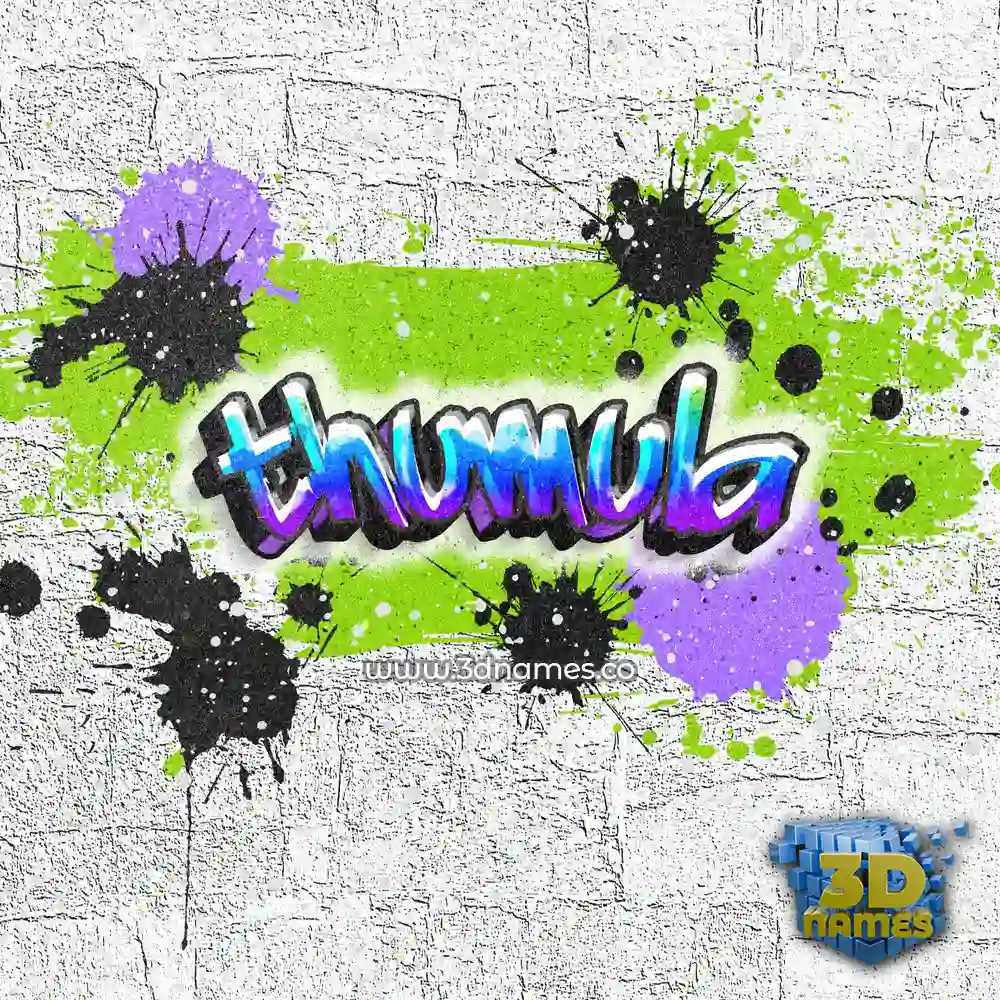 thumula in Graffiti Grunge style - 3D name wallpaper