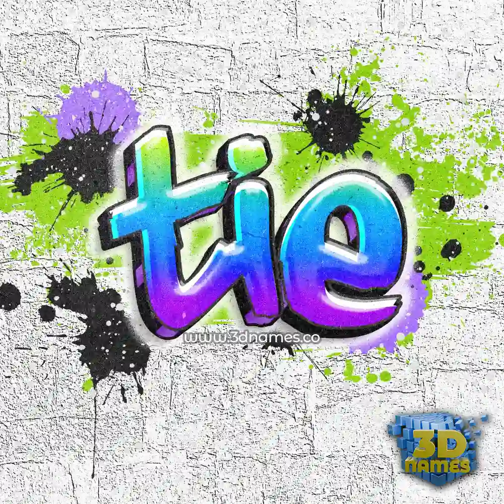 tie in Graffiti Grunge style - 3D name wallpaper