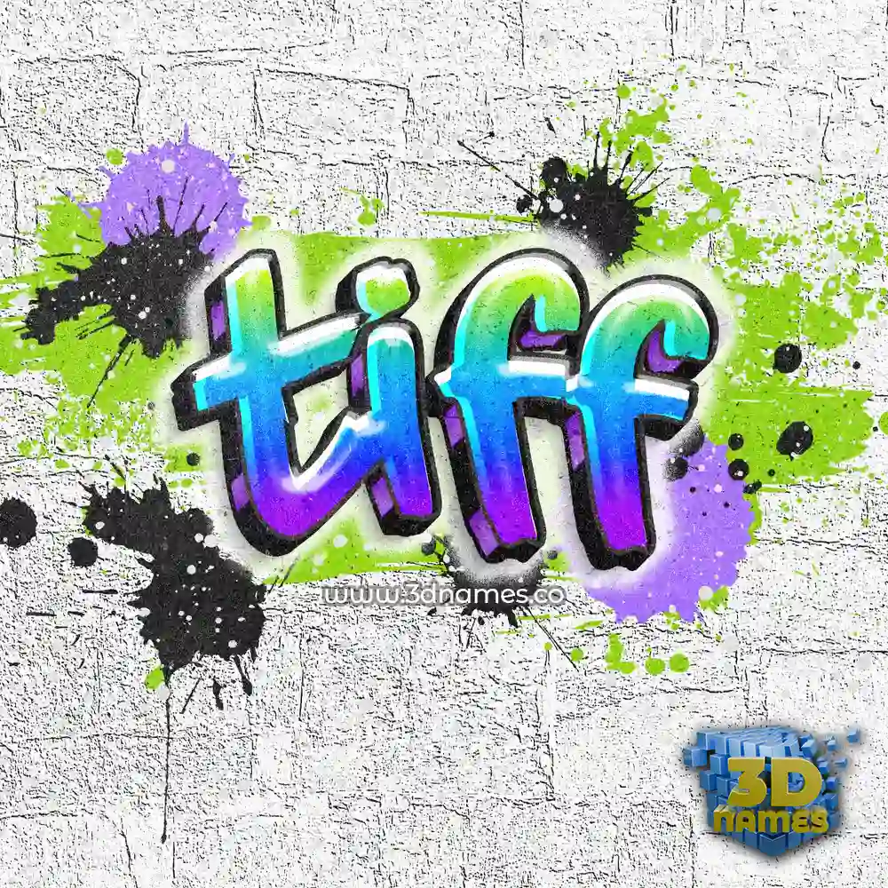 tiff in Graffiti Grunge style - 3D name wallpaper