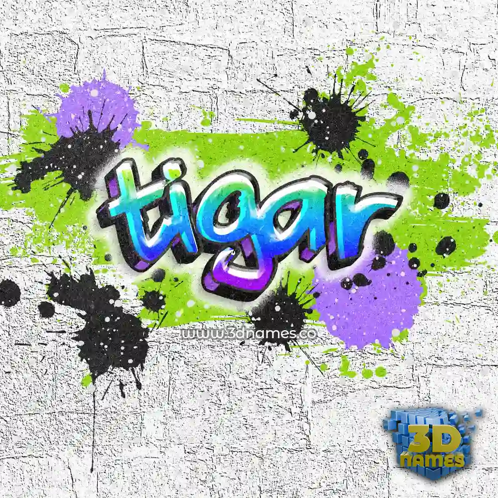 tigar in Graffiti Grunge style - 3D name wallpaper