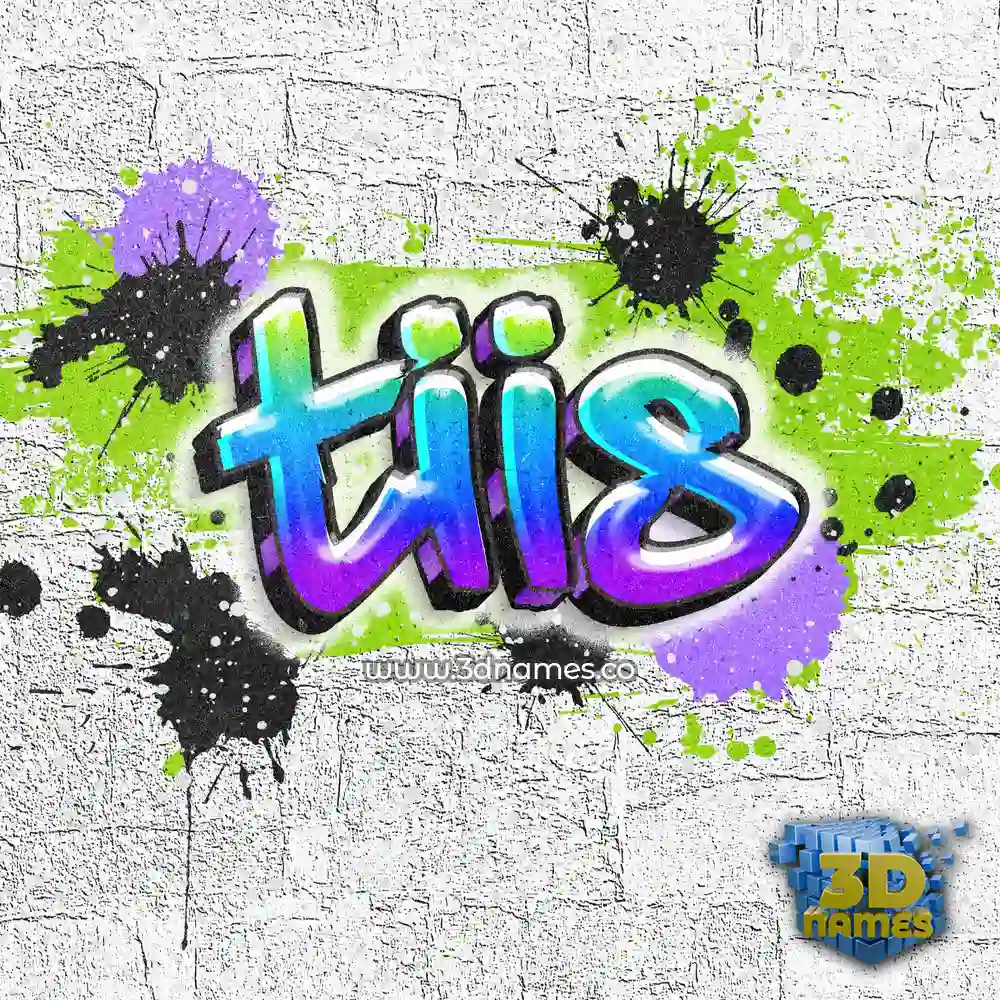 tiis in Graffiti Grunge style - 3D name wallpaper