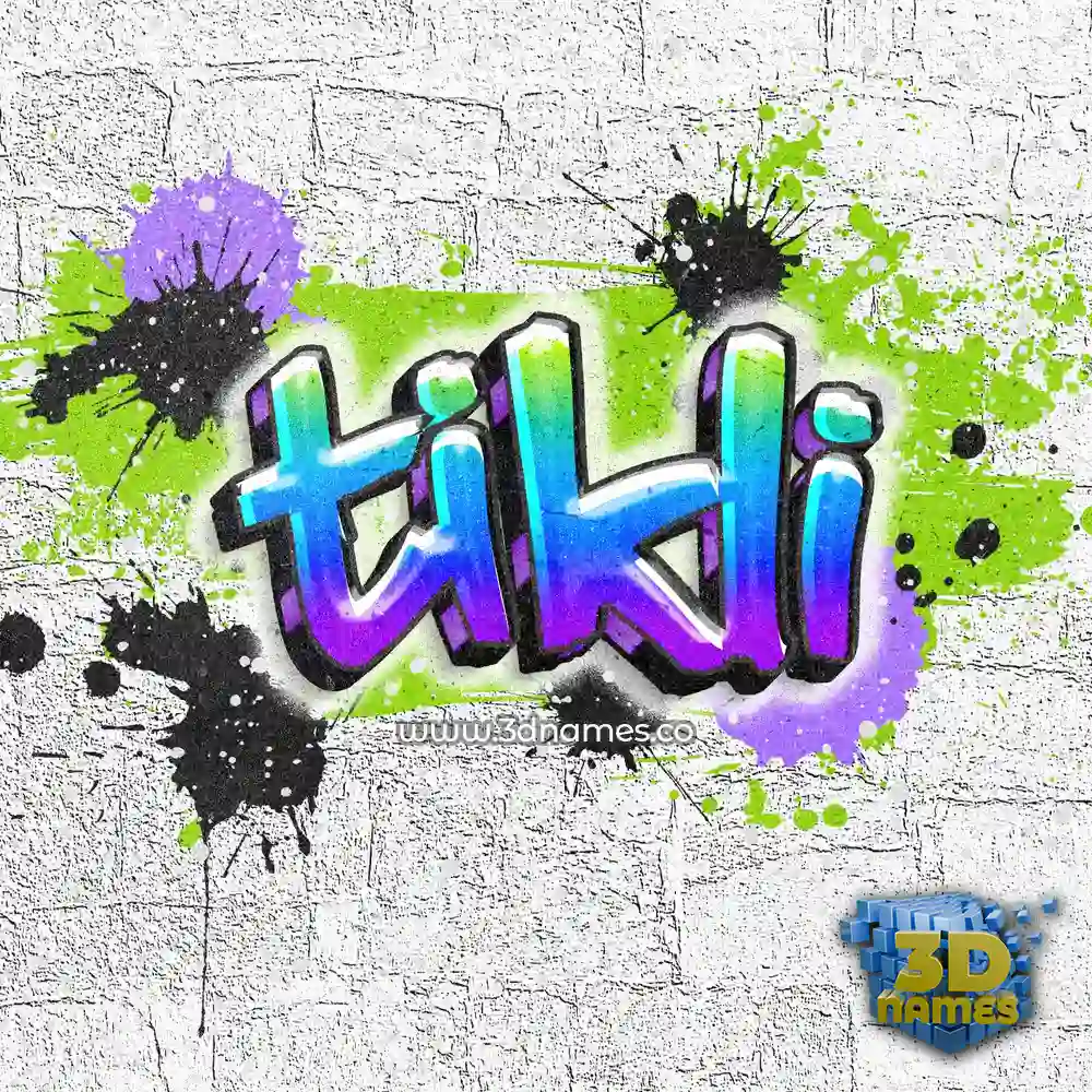 tikli in Graffiti Grunge style - 3D name wallpaper