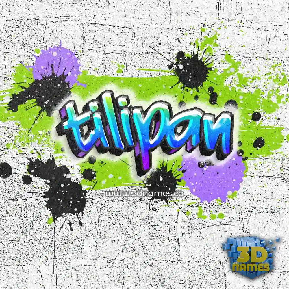 tilipan in Graffiti Grunge style - 3D name wallpaper