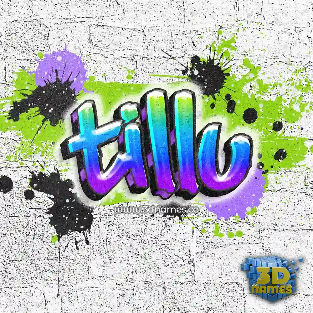 tillu in Graffiti Grunge style - 3D name wallpaper