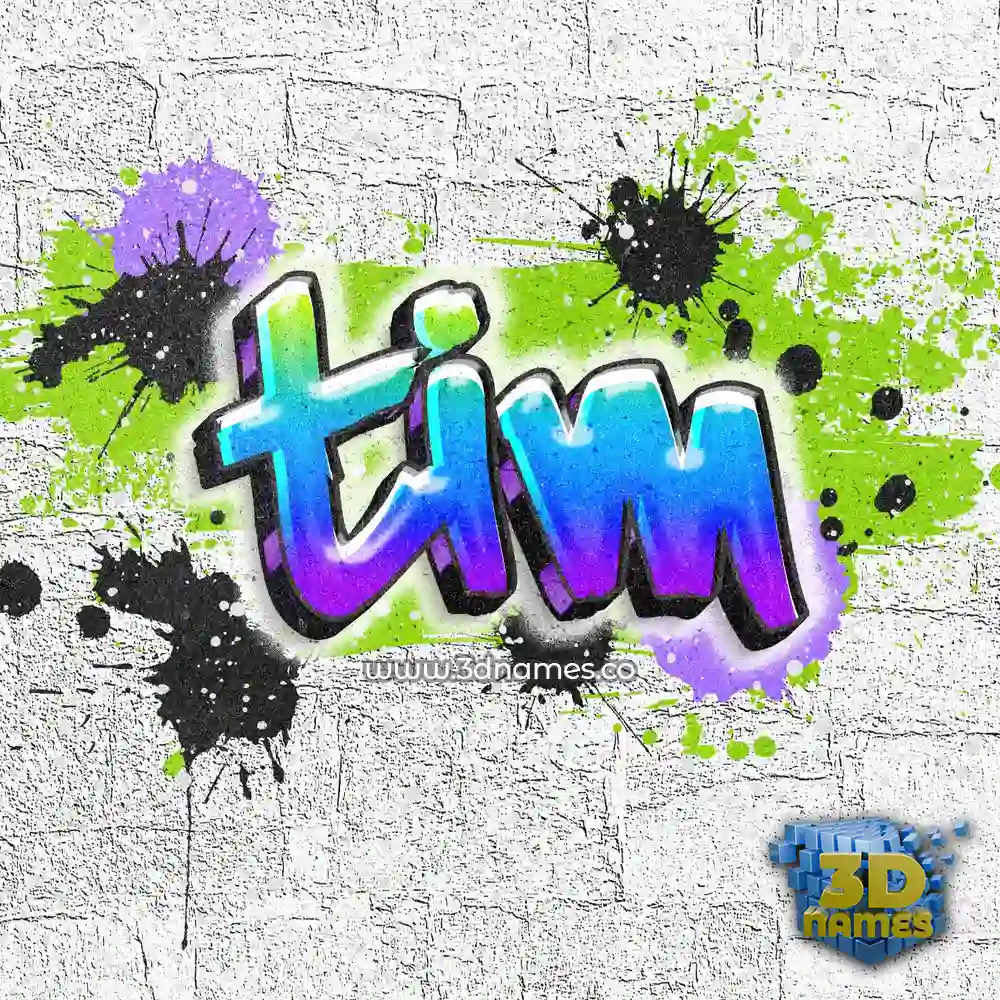 tim in Graffiti Grunge style - 3D name wallpaper
