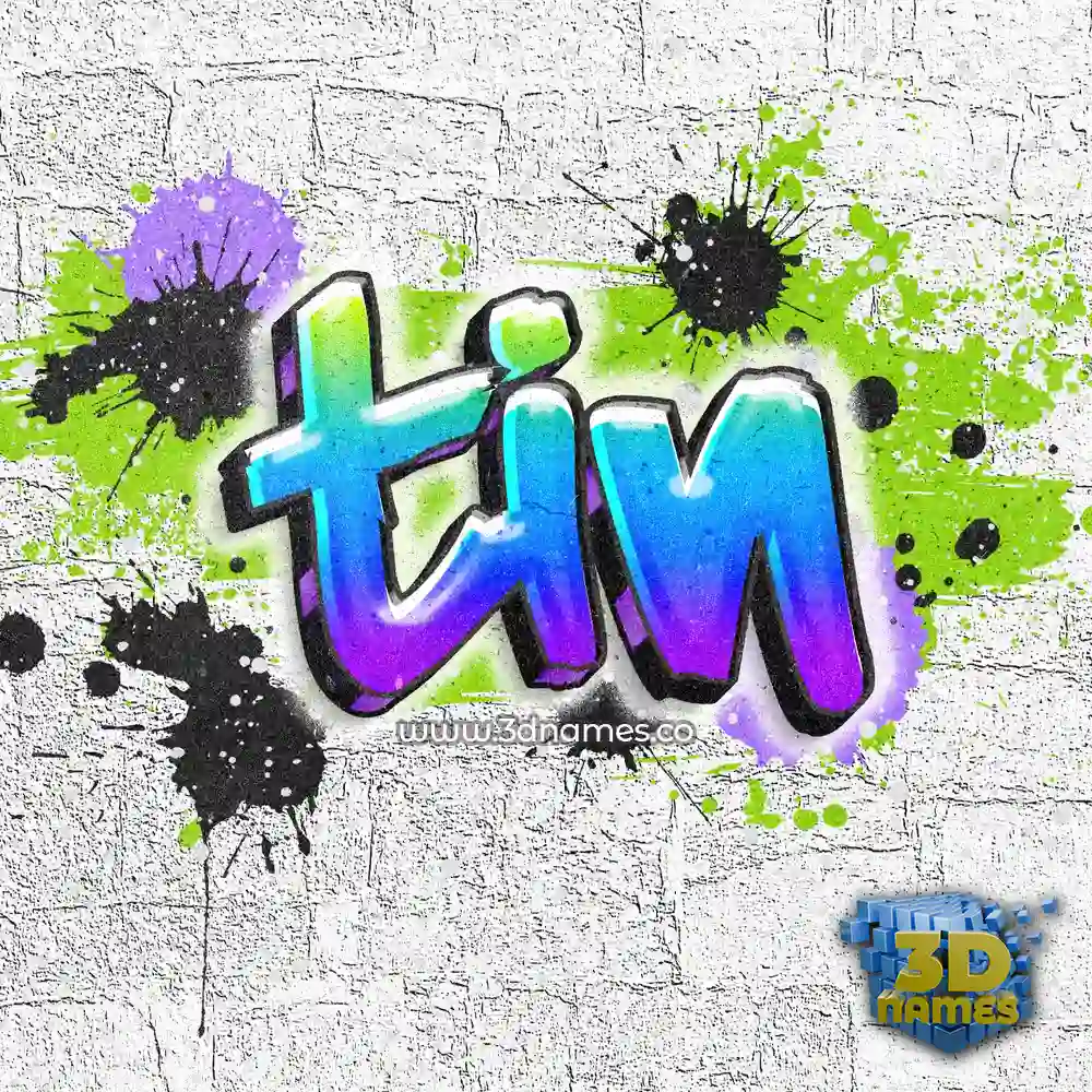 tin in Graffiti Grunge style - 3D name wallpaper