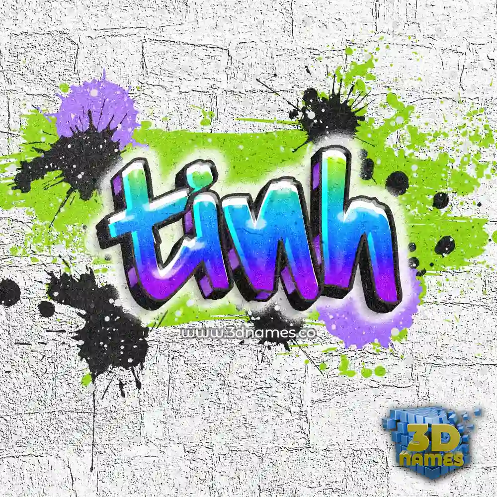 tinh in Graffiti Grunge style - 3D name wallpaper