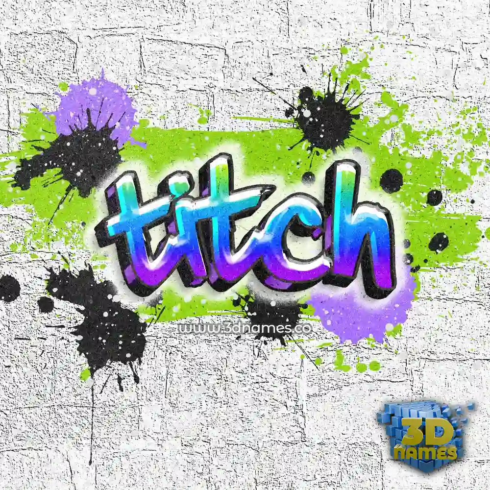 titch in Graffiti Grunge style - 3D name wallpaper