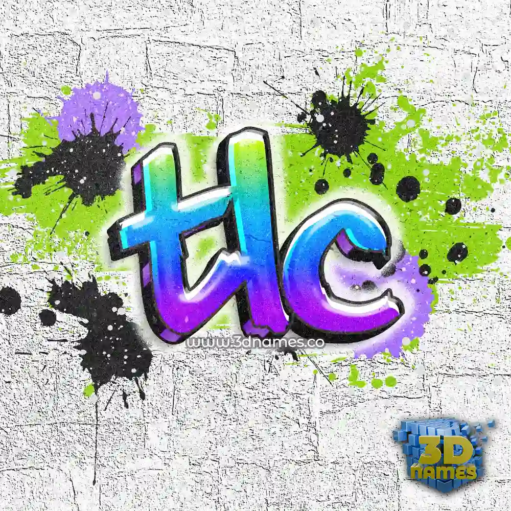 tlc in Graffiti Grunge style - 3D name wallpaper