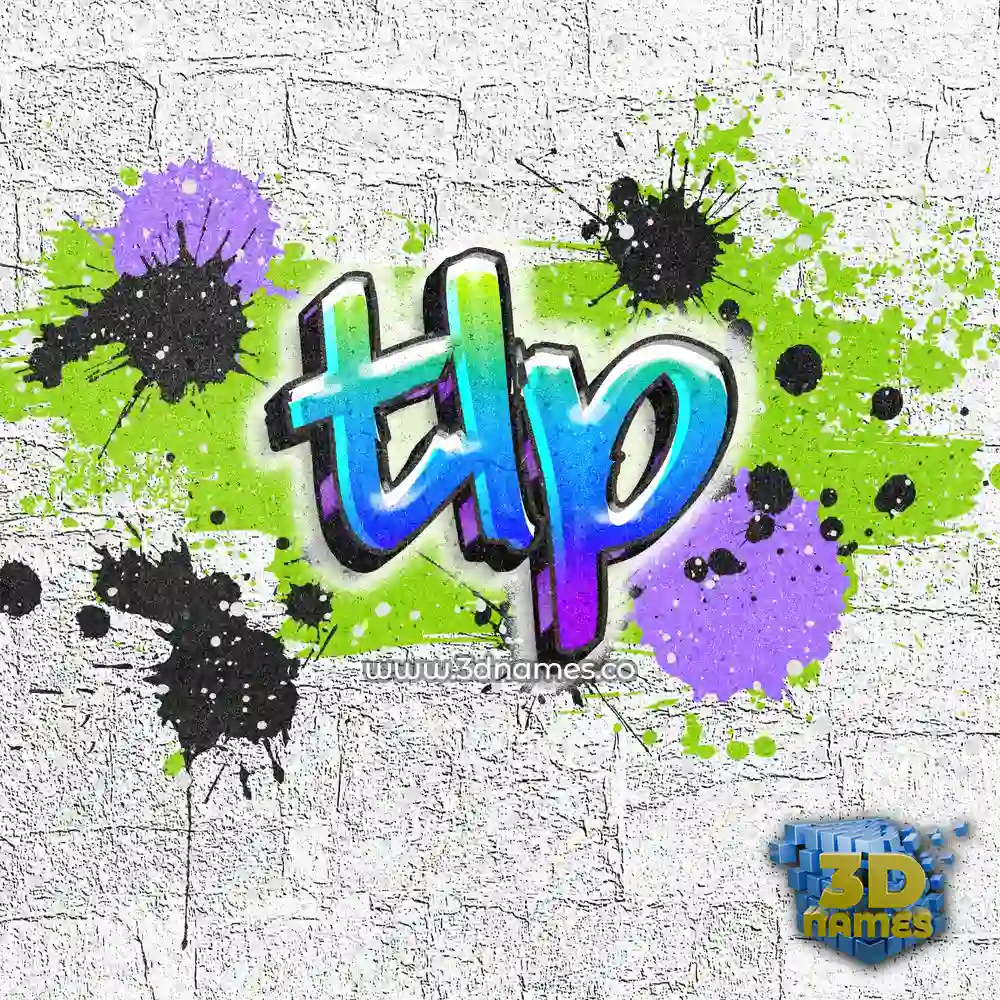tlp in Graffiti Grunge style - 3D name wallpaper