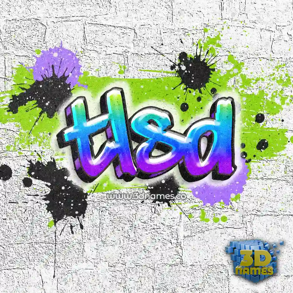 tlsd in Graffiti Grunge style - 3D name wallpaper