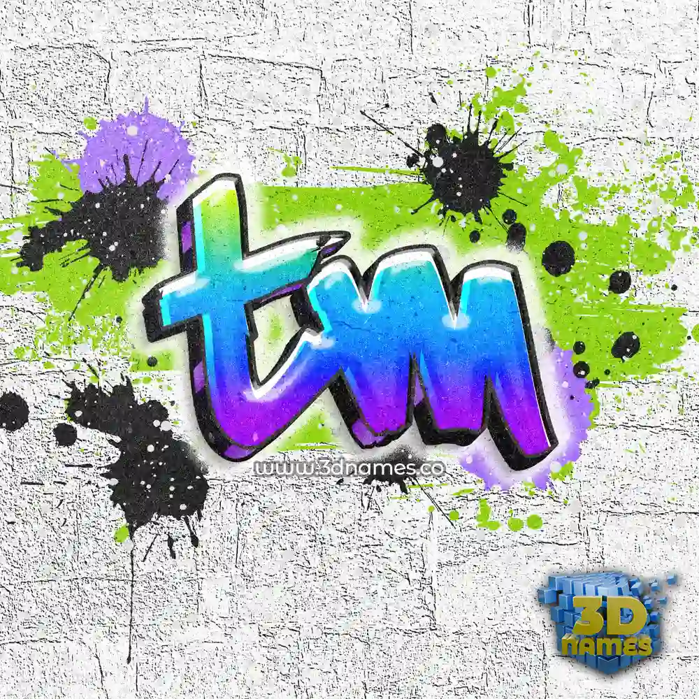 tm in Graffiti Grunge style - 3D name wallpaper