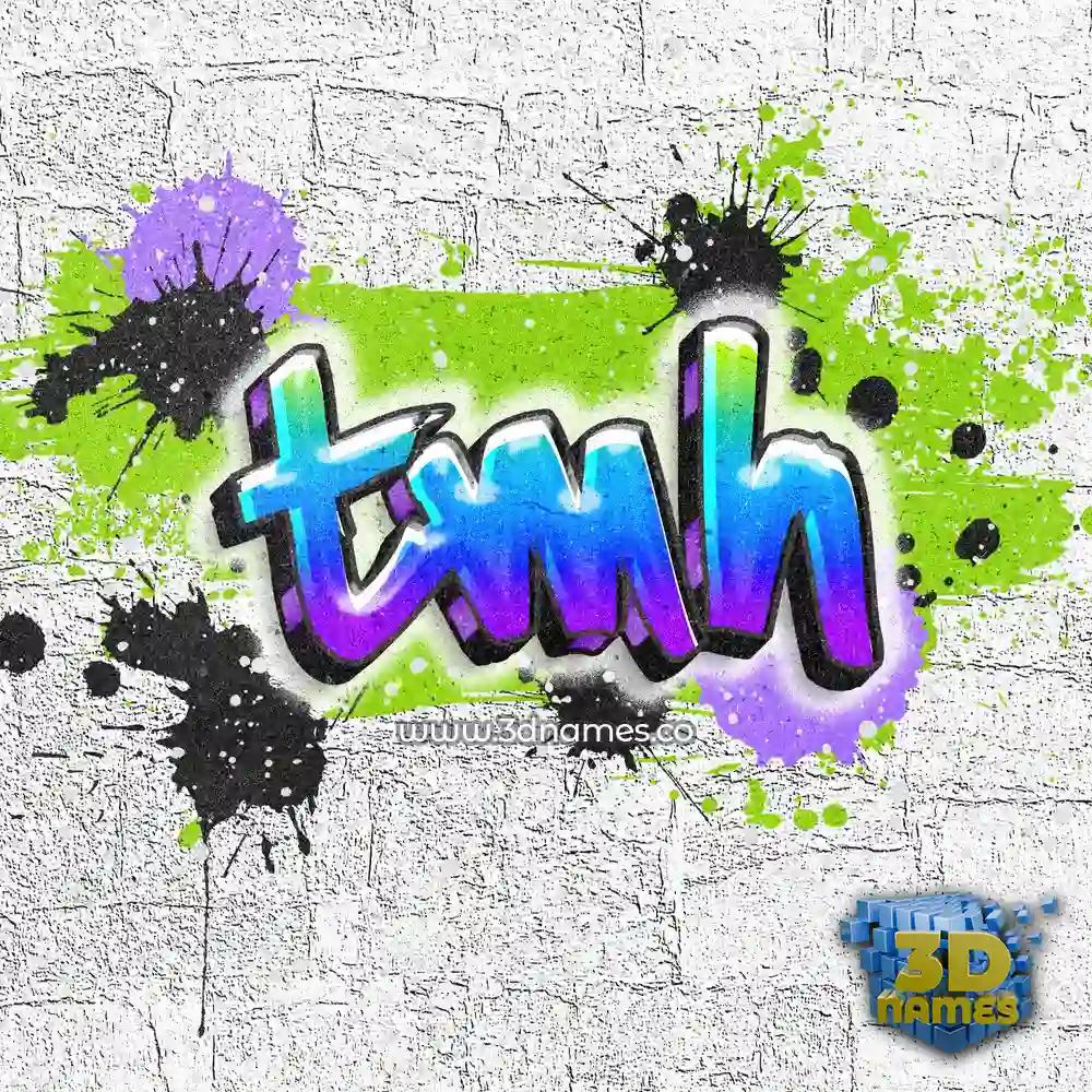 tmh in Graffiti Grunge style - 3D name wallpaper