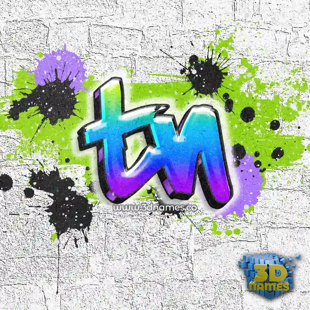 tn in Graffiti Grunge style - 3D name wallpaper