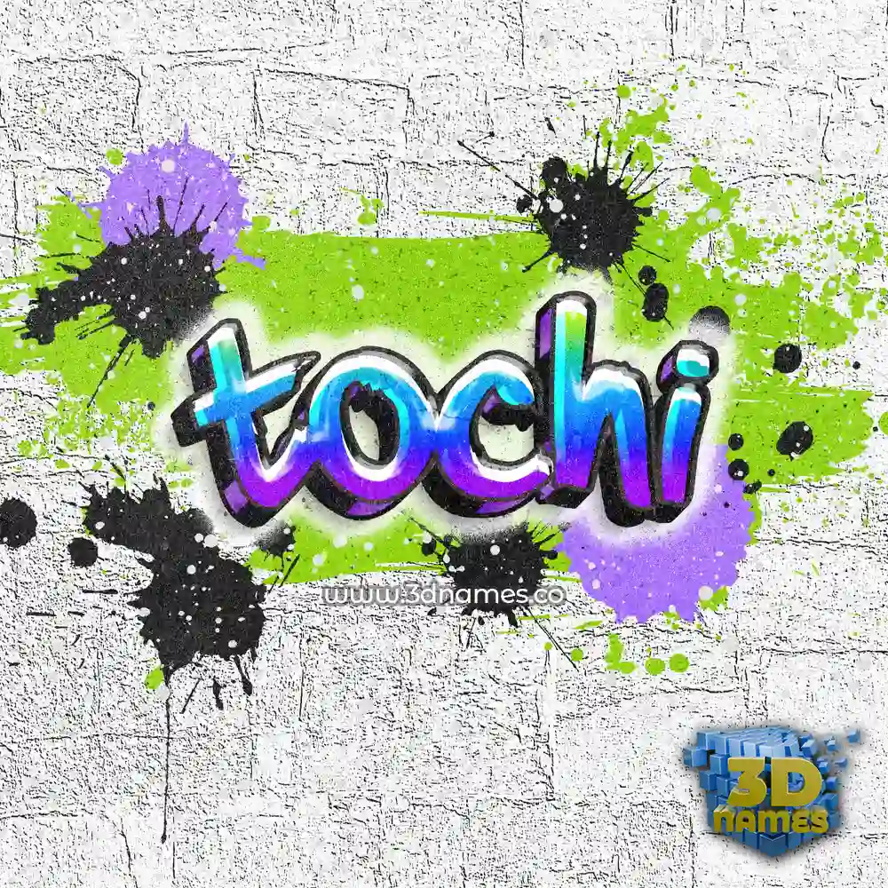 tochi in Graffiti Grunge style - 3D name wallpaper