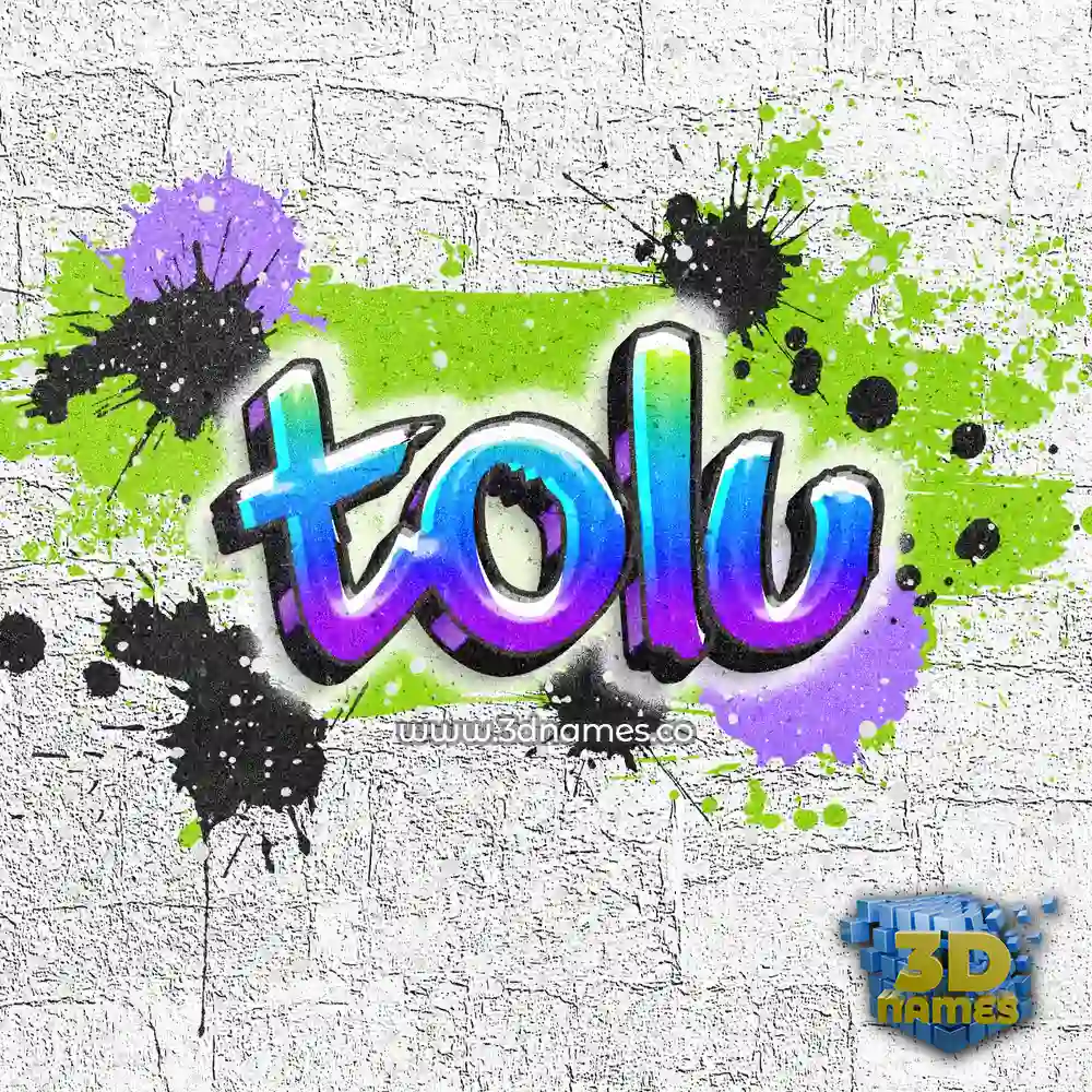 tolu in Graffiti Grunge style - 3D name wallpaper