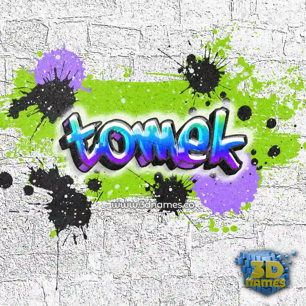tomek in Graffiti Grunge style - 3D name wallpaper