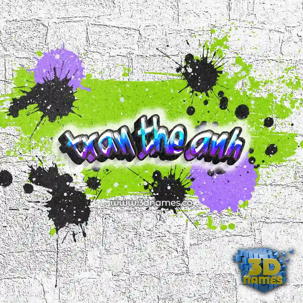 tran the anh in Graffiti Grunge style - 3D name wallpaper