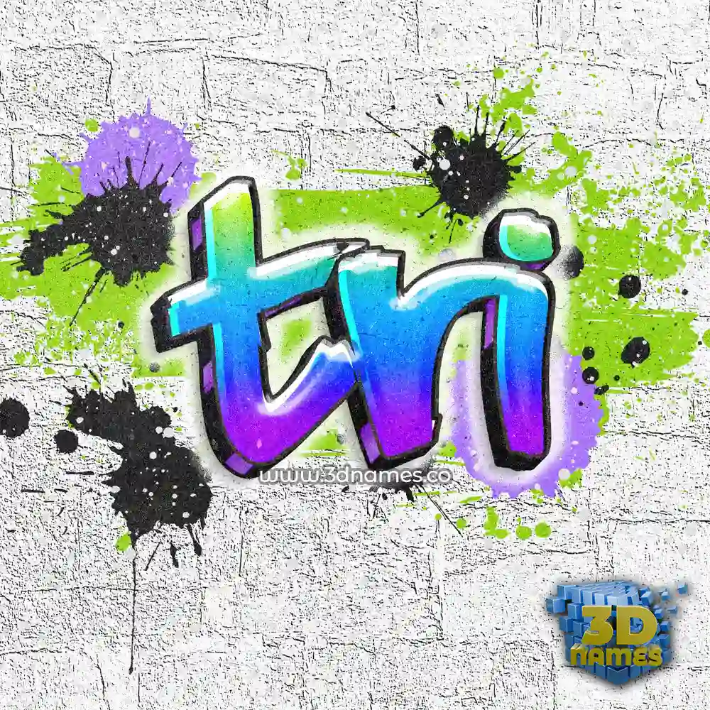 tri in Graffiti Grunge style - 3D name wallpaper