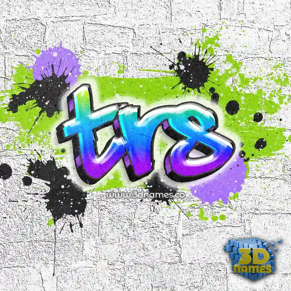 trs in Graffiti Grunge style - 3D name wallpaper