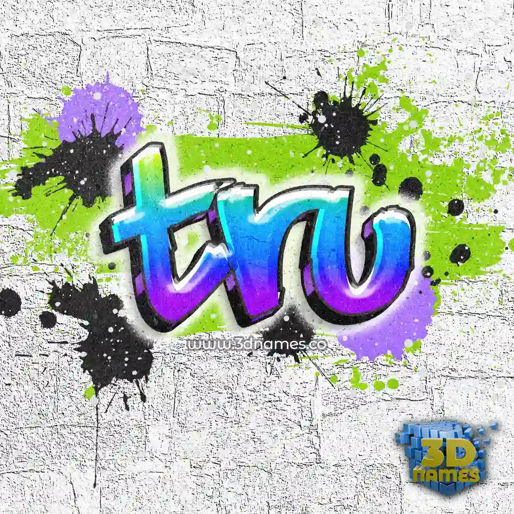 tru in Graffiti Grunge style - 3D name wallpaper