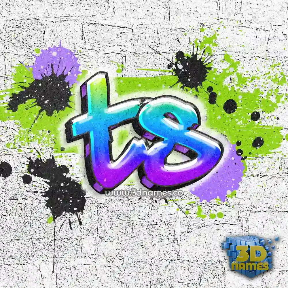 ts in Graffiti Grunge style - 3D name wallpaper
