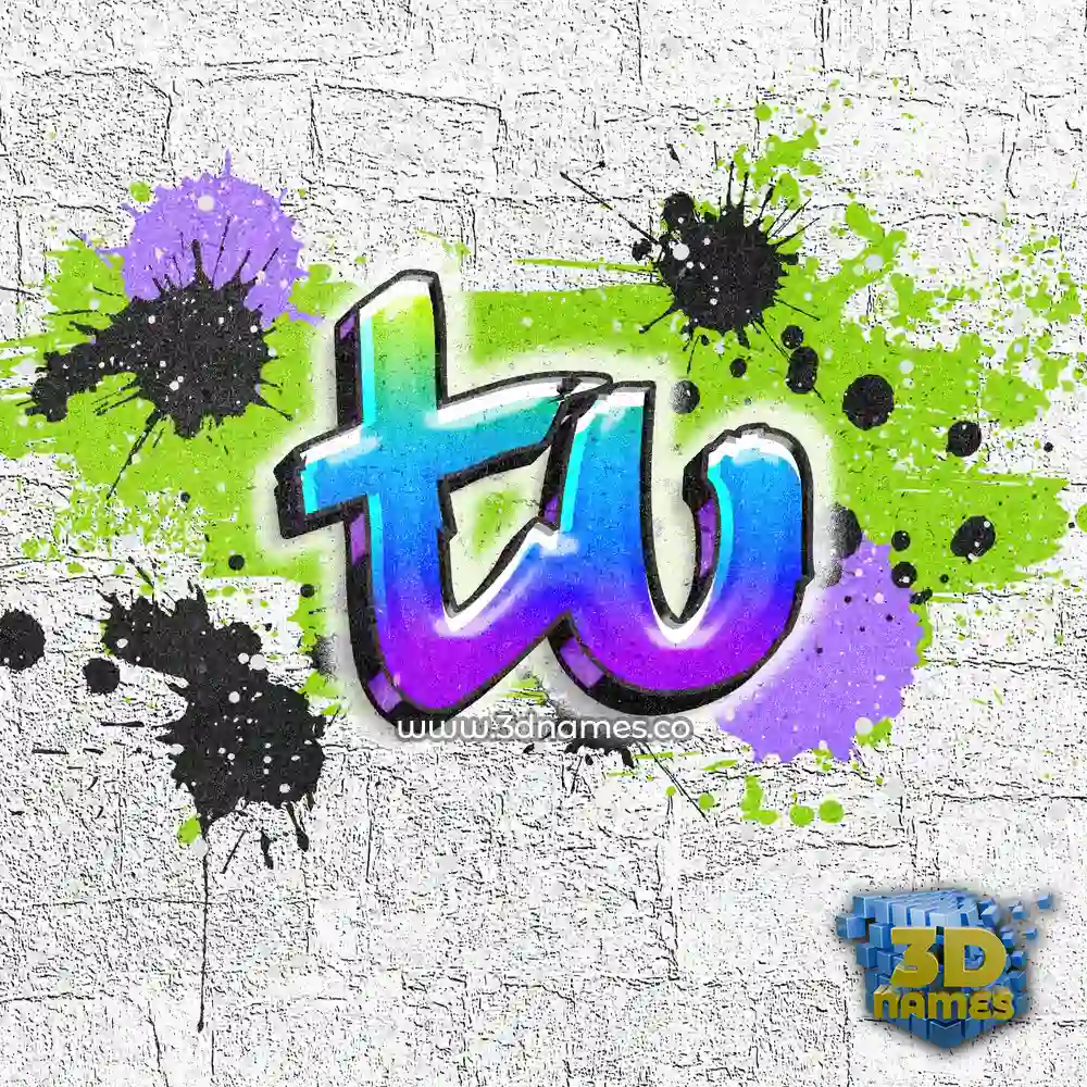 tu in Graffiti Grunge style - 3D name wallpaper