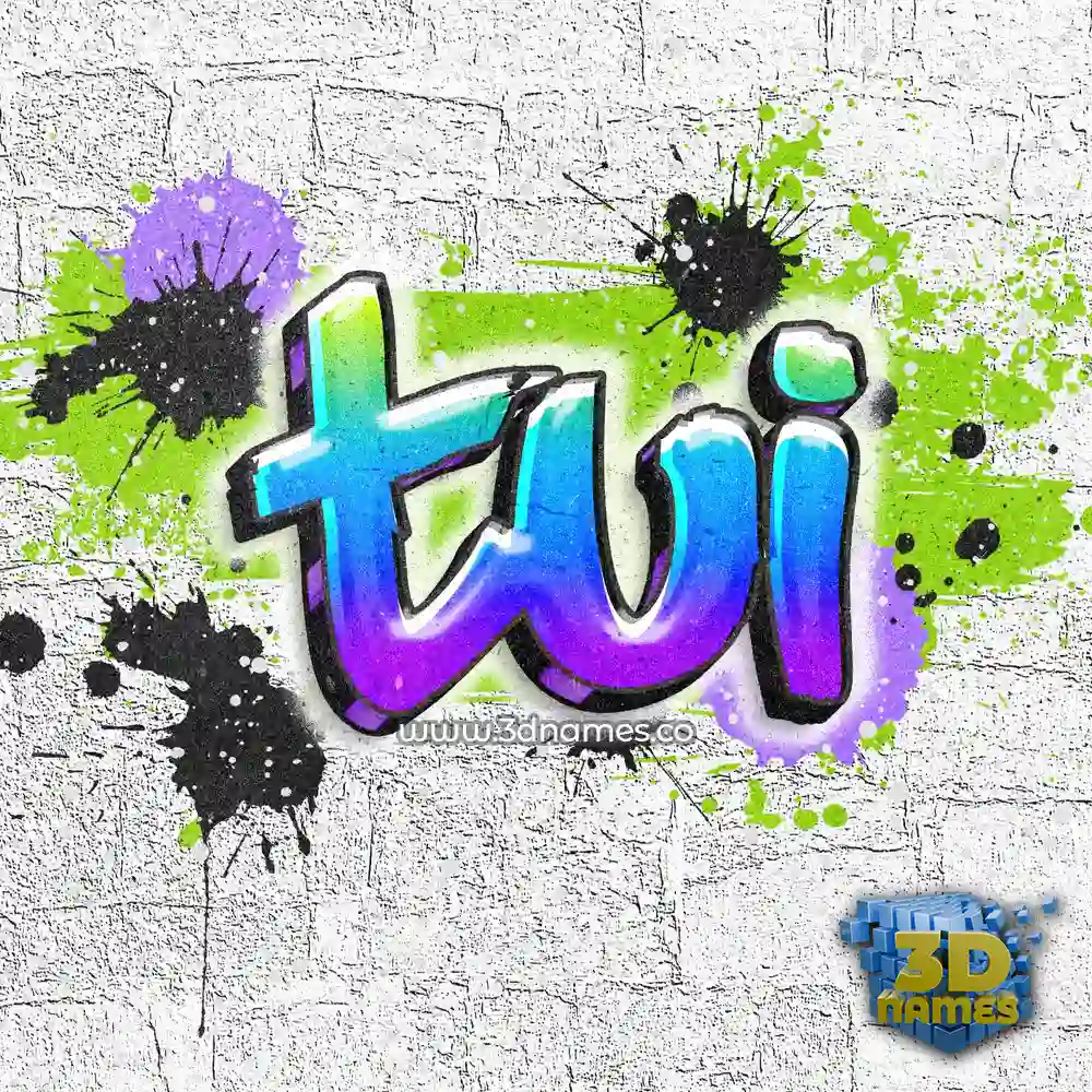 tui in Graffiti Grunge style - 3D name wallpaper