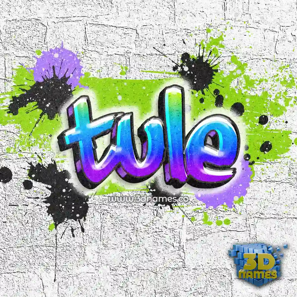 tule in Graffiti Grunge style - 3D name wallpaper