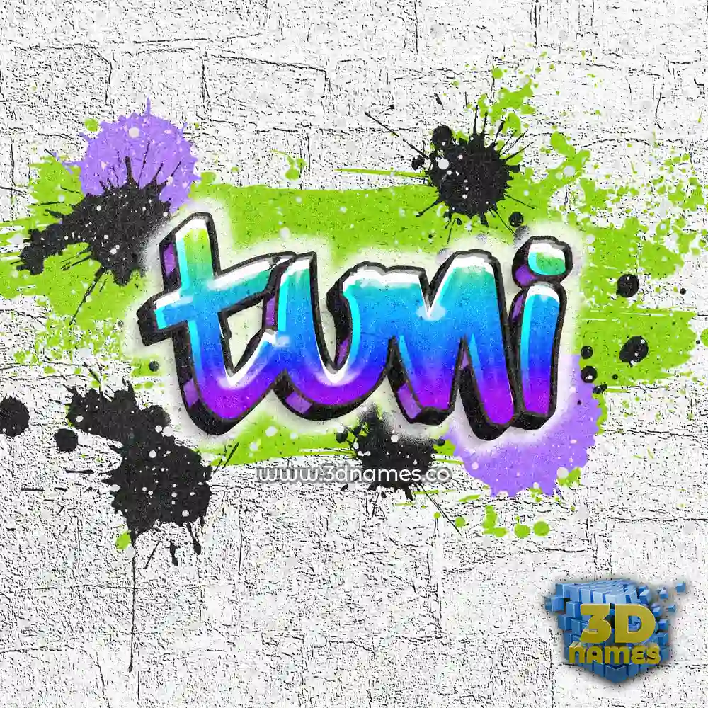 tuni in Graffiti Grunge style - 3D name wallpaper