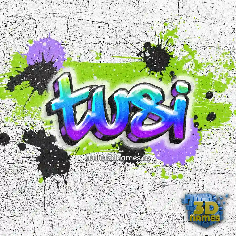 tusi in Graffiti Grunge style - 3D name wallpaper