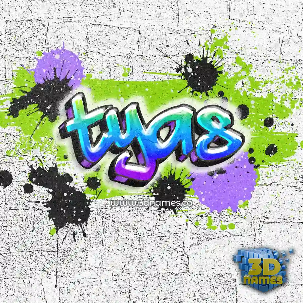 tyas in Graffiti Grunge style - 3D name wallpaper