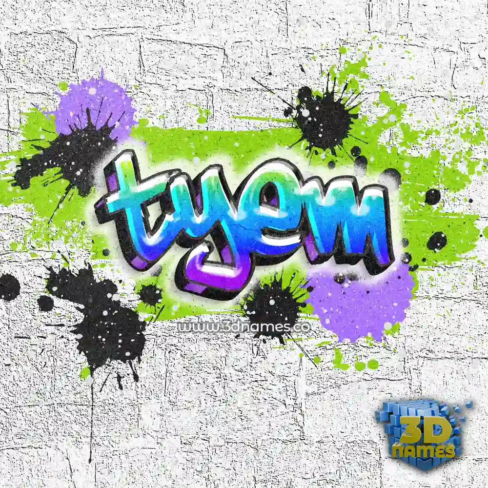 tyem in Graffiti Grunge style - 3D name wallpaper