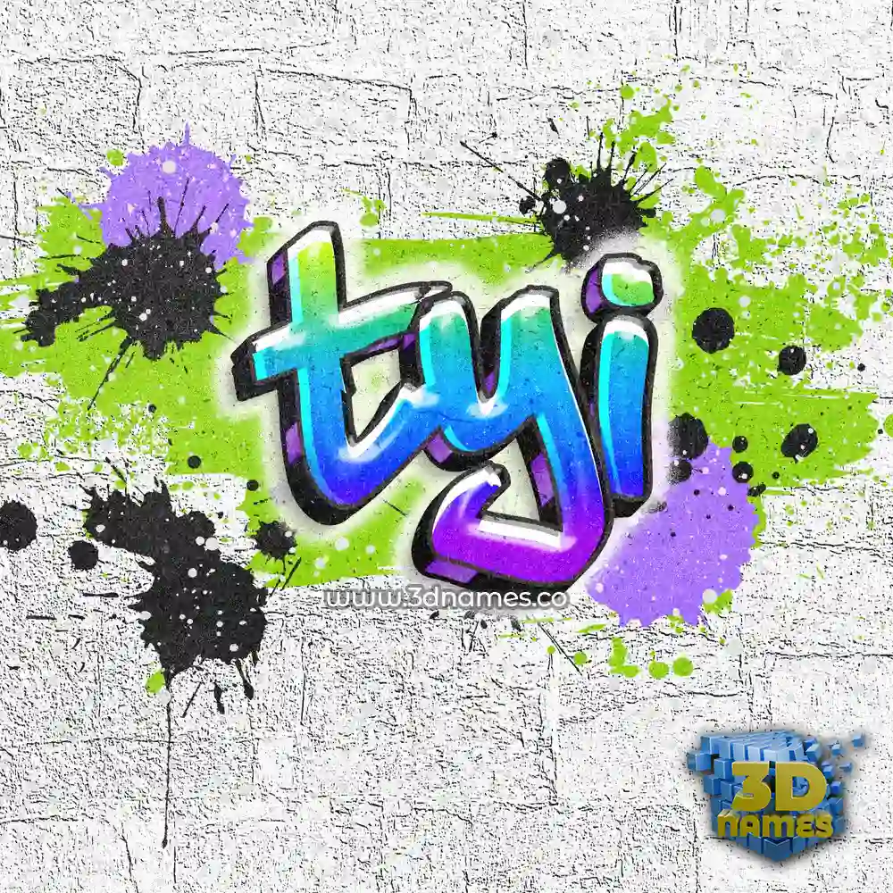 tyi in Graffiti Grunge style - 3D name wallpaper