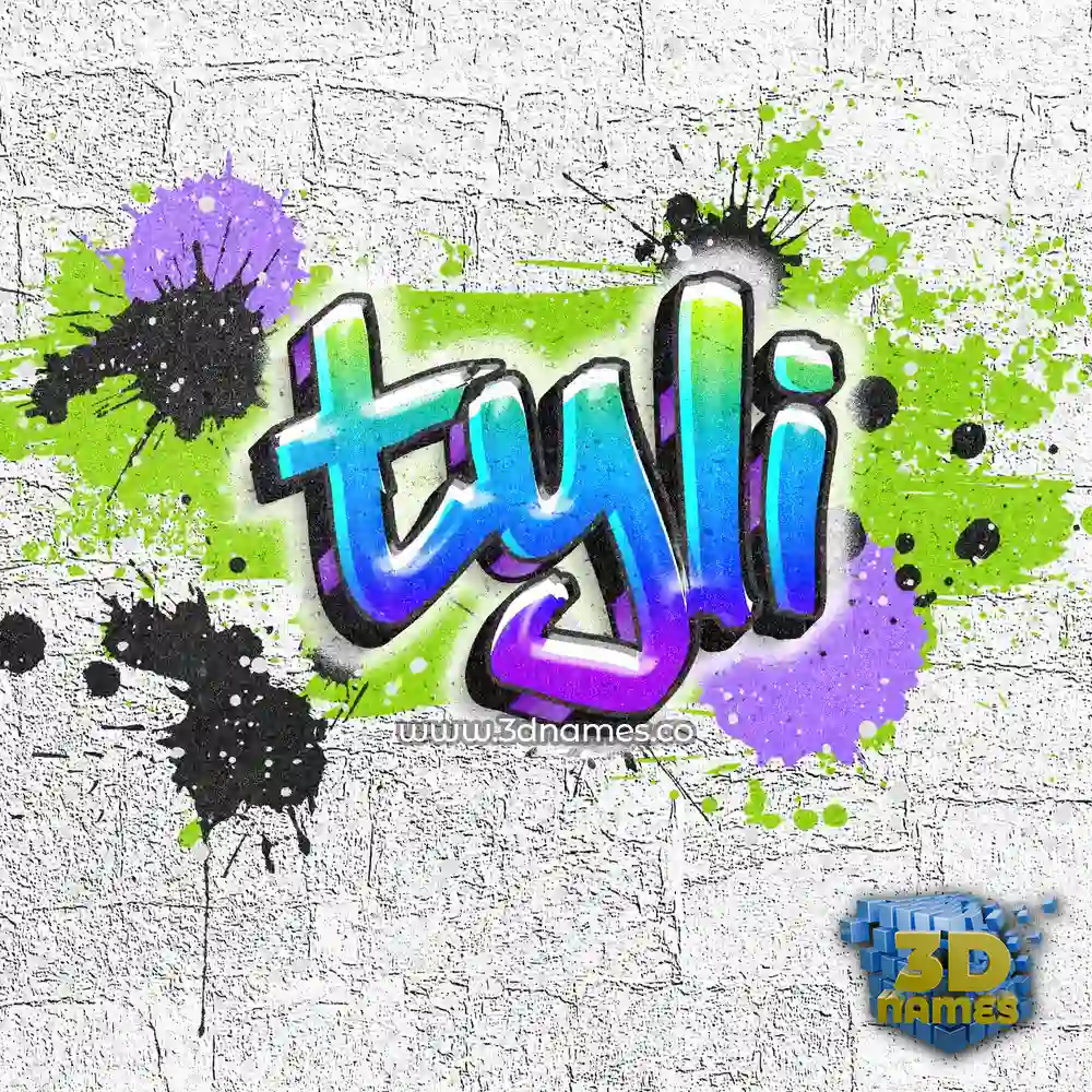 tyli in Graffiti Grunge style - 3D name wallpaper