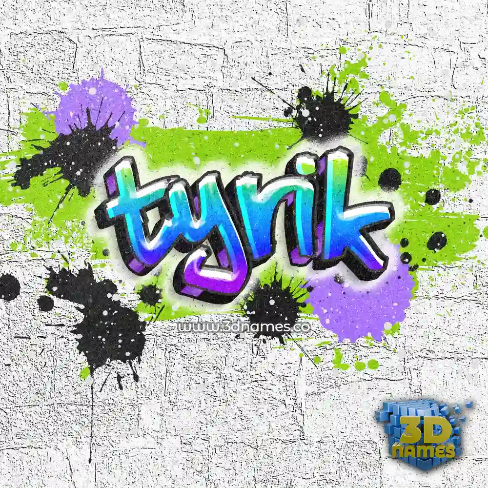 tyrik in Graffiti Grunge style - 3D name wallpaper