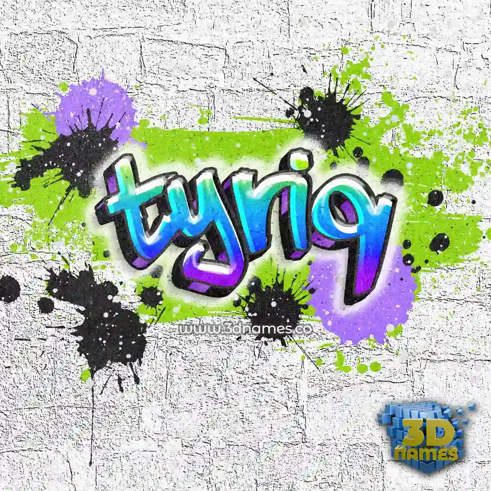 tyriq in Graffiti Grunge style - 3D name wallpaper