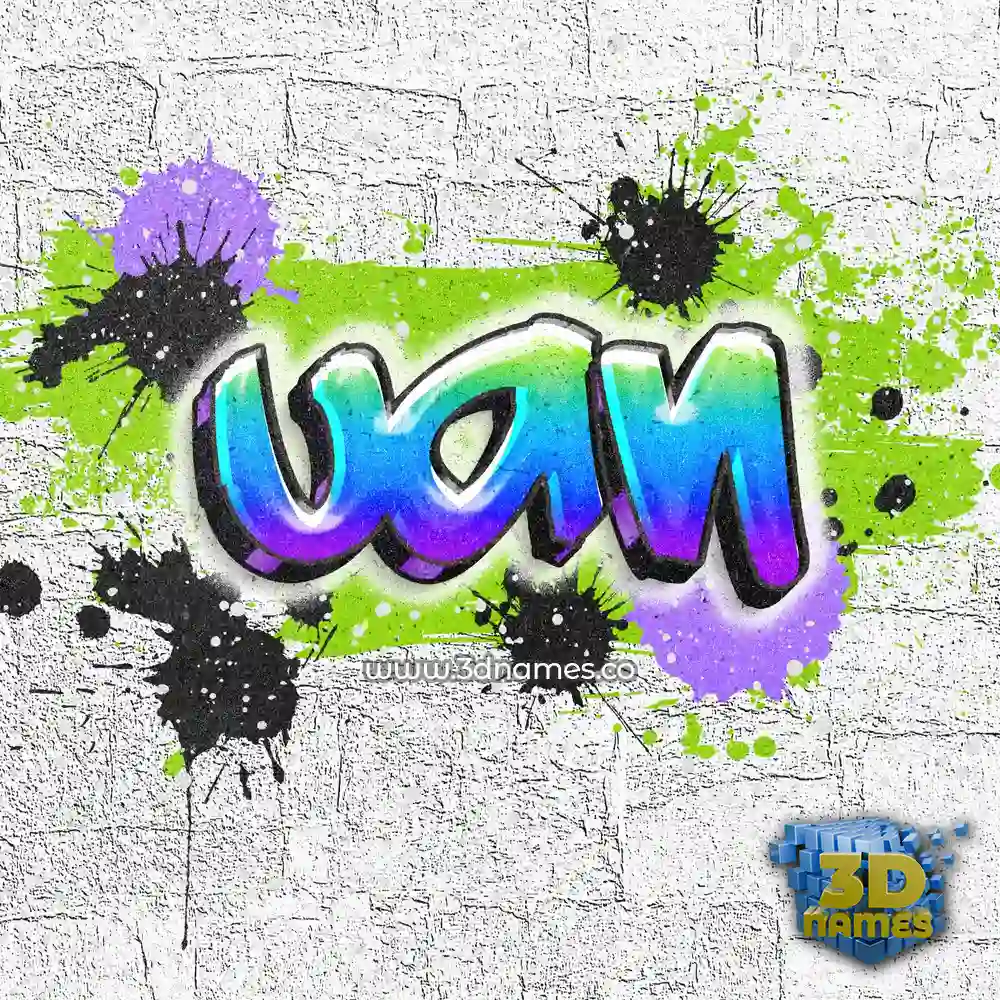 uan in Graffiti Grunge style - 3D name wallpaper