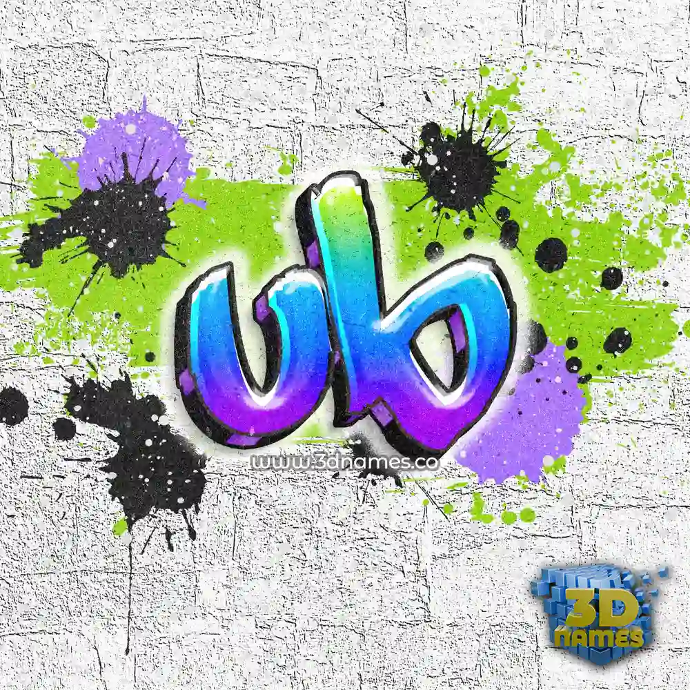 ub in Graffiti Grunge style - 3D name wallpaper