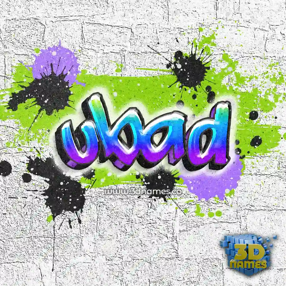 ubad in Graffiti Grunge style - 3D name wallpaper