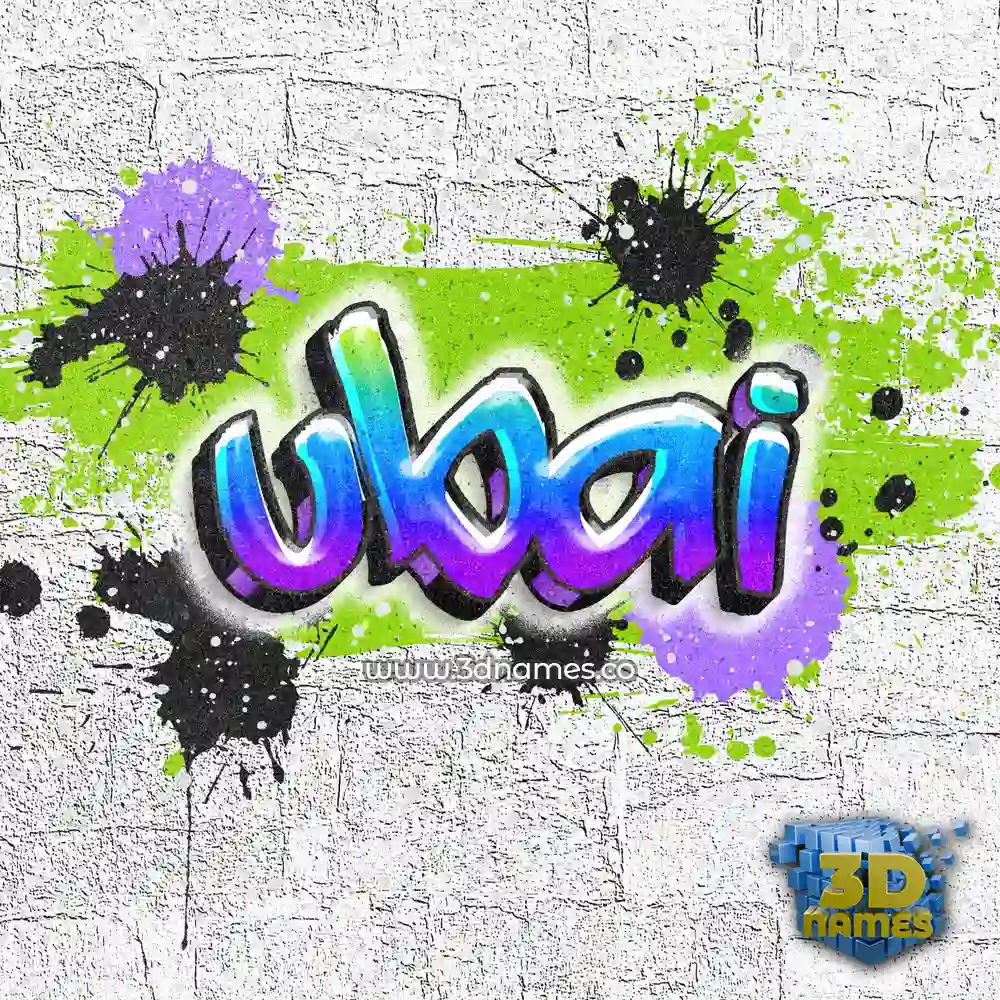 ubai in Graffiti Grunge style - 3D name wallpaper