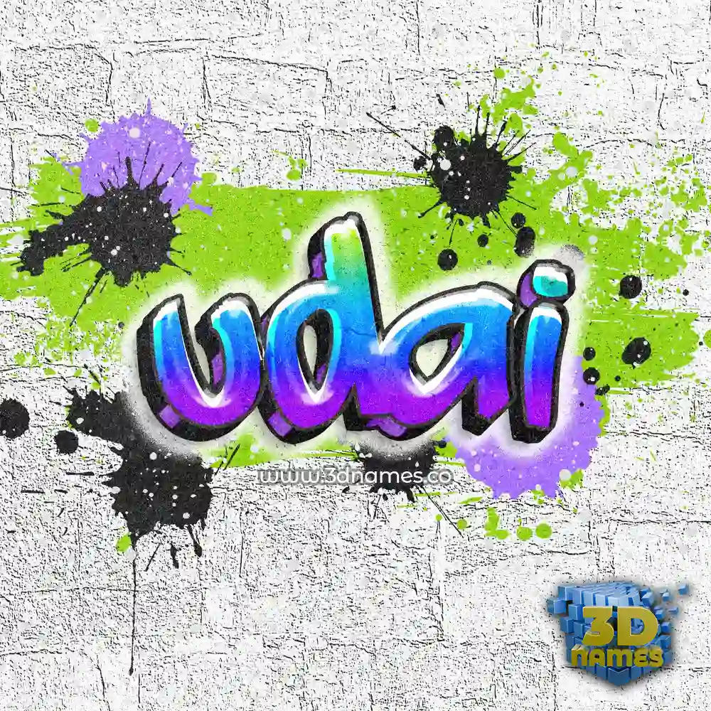 udai in Graffiti Grunge style - 3D name wallpaper