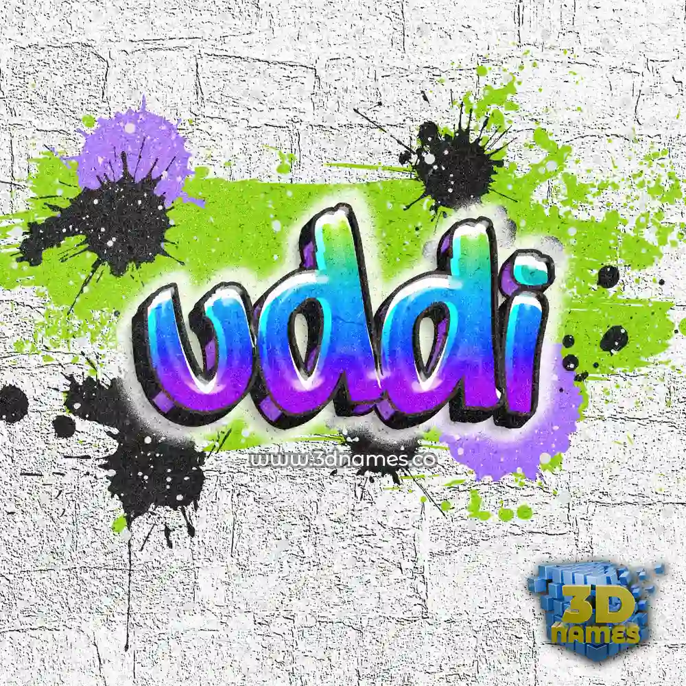 uddi in Graffiti Grunge style - 3D name wallpaper