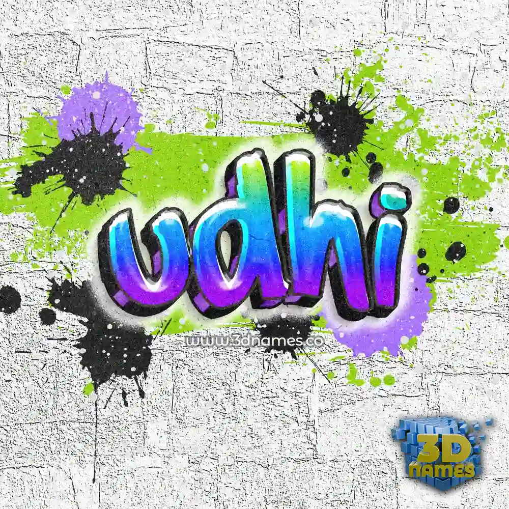 udhi in Graffiti Grunge style - 3D name wallpaper