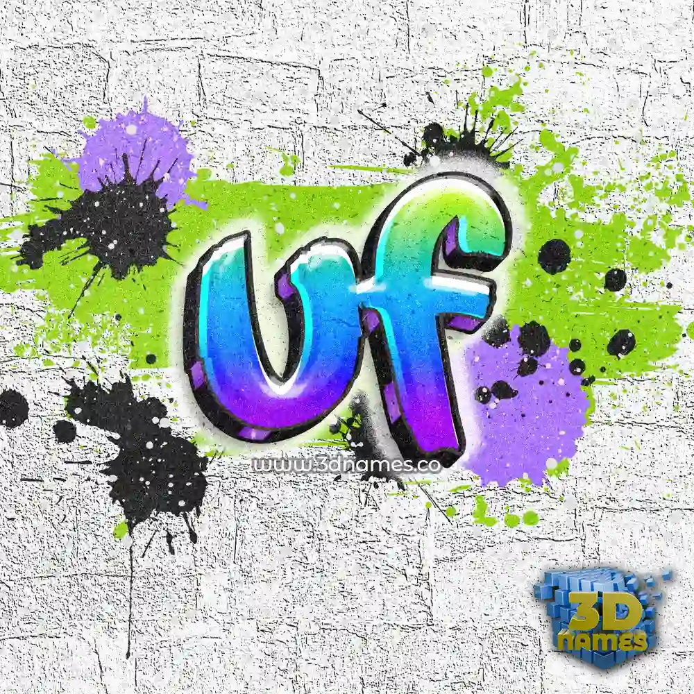 uf in Graffiti Grunge style - 3D name wallpaper